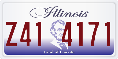 IL license plate Z414171