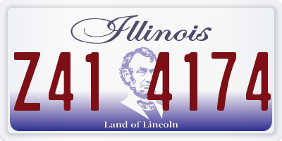 IL license plate Z414174