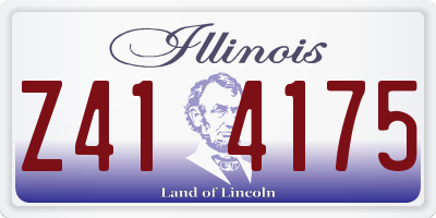 IL license plate Z414175