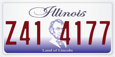 IL license plate Z414177