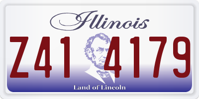 IL license plate Z414179
