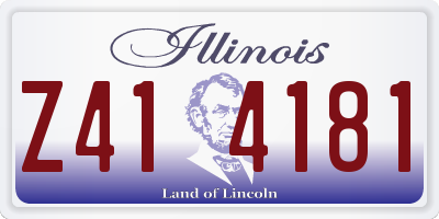 IL license plate Z414181