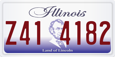 IL license plate Z414182