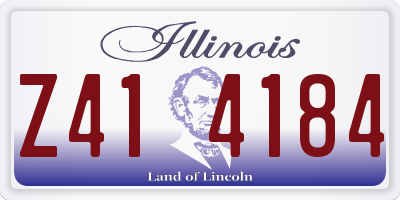 IL license plate Z414184
