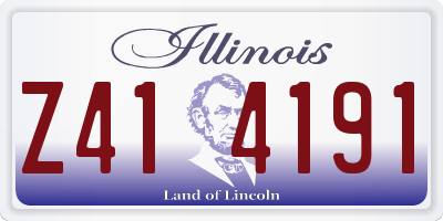 IL license plate Z414191