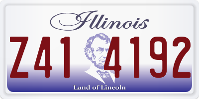 IL license plate Z414192