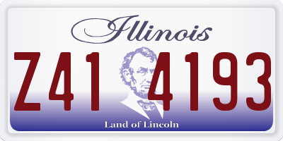 IL license plate Z414193