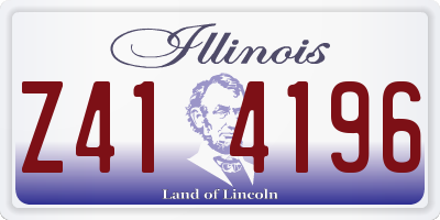 IL license plate Z414196