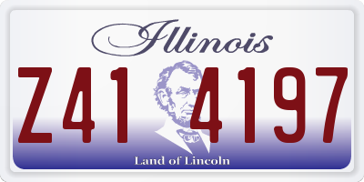 IL license plate Z414197