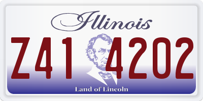 IL license plate Z414202
