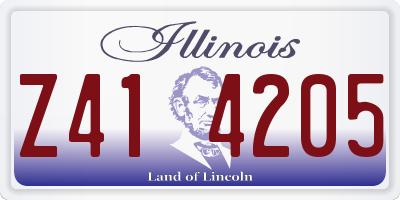 IL license plate Z414205