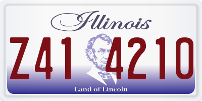 IL license plate Z414210