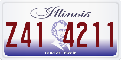 IL license plate Z414211