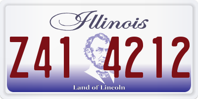 IL license plate Z414212