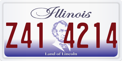 IL license plate Z414214