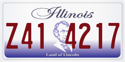 IL license plate Z414217