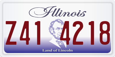 IL license plate Z414218
