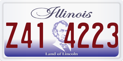 IL license plate Z414223