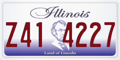 IL license plate Z414227