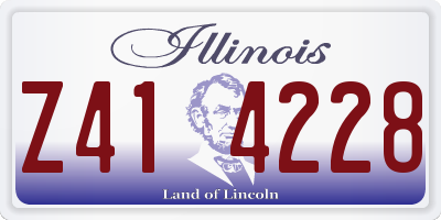 IL license plate Z414228