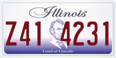IL license plate Z414231