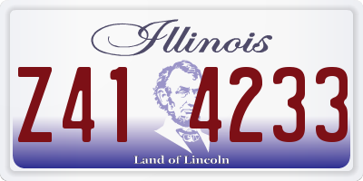 IL license plate Z414233