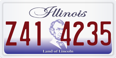 IL license plate Z414235