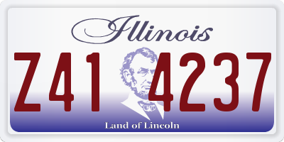 IL license plate Z414237