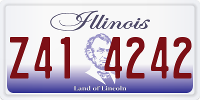 IL license plate Z414242