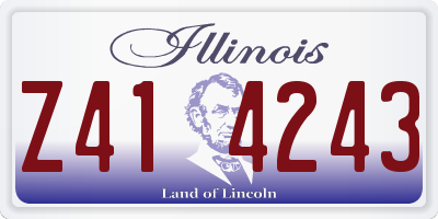 IL license plate Z414243