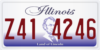 IL license plate Z414246