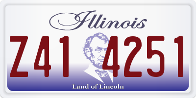 IL license plate Z414251