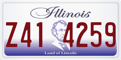 IL license plate Z414259