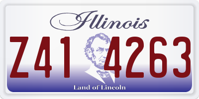 IL license plate Z414263