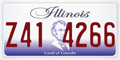 IL license plate Z414266
