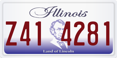IL license plate Z414281