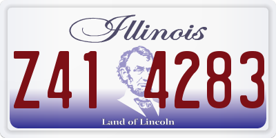 IL license plate Z414283