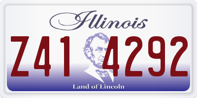 IL license plate Z414292