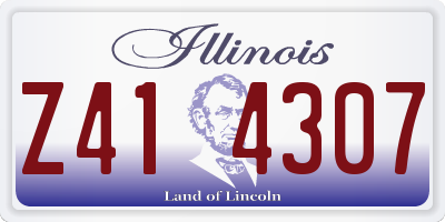 IL license plate Z414307