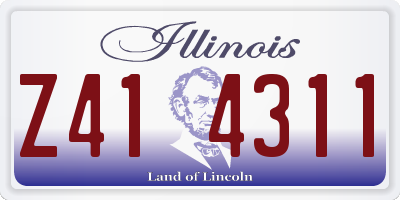 IL license plate Z414311