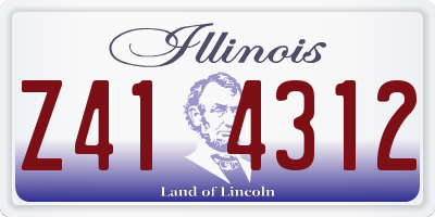 IL license plate Z414312