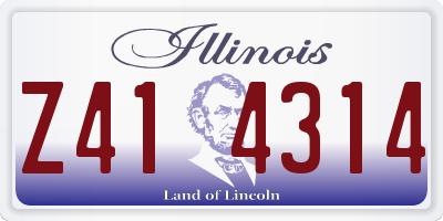 IL license plate Z414314