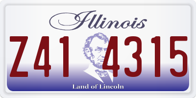 IL license plate Z414315