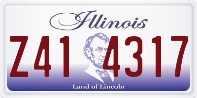 IL license plate Z414317