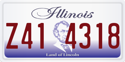 IL license plate Z414318