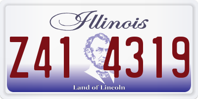 IL license plate Z414319