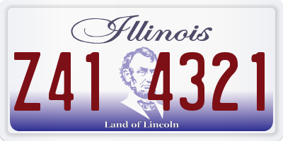 IL license plate Z414321