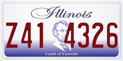 IL license plate Z414326