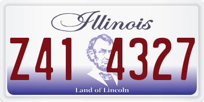 IL license plate Z414327