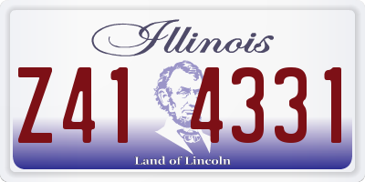 IL license plate Z414331